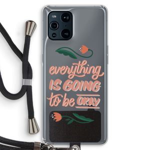 Optimistic flower girl: Oppo Find X3 Pro Transparant Hoesje met koord