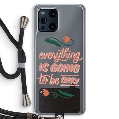 Optimistic flower girl: Oppo Find X3 Pro Transparant Hoesje met koord