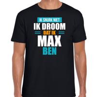 Droom dat ik Max ben - fun tekst pyjama shirt -zwart - heren - Grappig slaapshirt