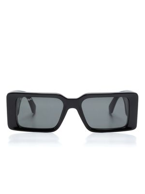 Off-White Eyewear lunettes de vue rectangulaires à logo gravé - Noir