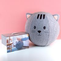 Poef,Kitty,grijs,polyester