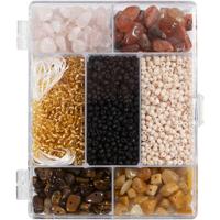Creativ Company Creatieve box sieraden, kristallen, afm 2,6-10 mm, gatgrootte 0,8-1,2 mm, ca. 2520 stuk, diverse kleuren, 1 doos