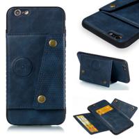 Lederen beschermhoes voor iPhone 6 plus & 6s plus (blauw)