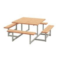 Picknicktafel Vierkant Blokhus Lariks Hout - thumbnail