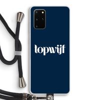 Topwijf Navy: Samsung Galaxy S20 Plus Transparant Hoesje met koord