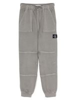 Calvin Klein Kids pantalon de jogging à détail nervuré - Gris