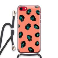Pink Cheetah: iPhone SE 2020 Transparant Hoesje met koord