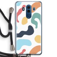 Memphis Shapes Blue: Huawei Mate 10 Pro Transparant Hoesje met koord