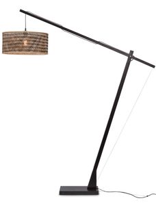 GOOD&MOJO Vloerlamp 'Java' Bamboe, 207cm, kleur Zwart/Naturel