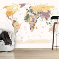 Fotobehang - Wereld kaart