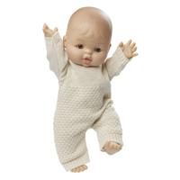 Heless Poppen brei overall ecru, 35-45 cm