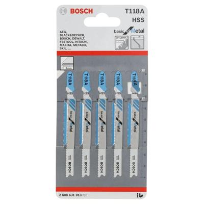 Bosch Professional T118A Decoupeerzaagbladen Basic for Metal VE=5 - 2608631013