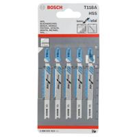 Bosch Professional T118A Decoupeerzaagbladen Basic for Metal VE=5 - 2608631013