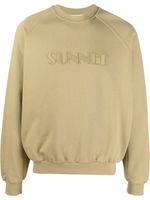 Sunnei sweat à logo brodé - Vert - thumbnail