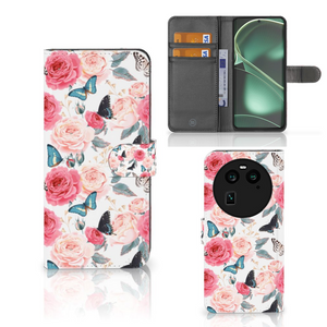 OPPO Find X6 Hoesje Butterfly Roses