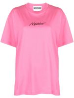 Moschino t-shirt en coton à logo brodé - Rose