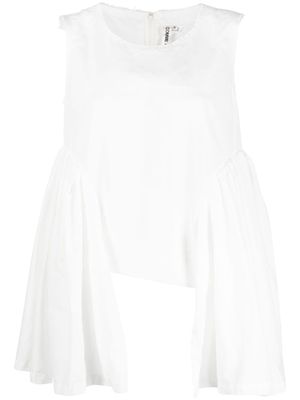 Comme Des Garçons débardeur drapé à bords francs - Blanc