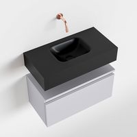 Toiletmeubel Mondiaz Andor | 60 cm | Meubelkleur Cale | Lex vrijhangend wastafel Urban Midden | Zonder kraangat