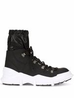 Dolce & Gabbana bottes lacées à chevilles élastiques - Noir