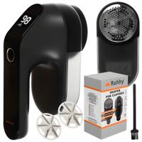 Ruhhy Pluisverwijderaar - zwart - draadloos - 17 cm - ontpiller - kleding pluisverwijderaar