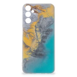 Samsung Galaxy M14 TPU Siliconen Hoesje Marble Blue Gold