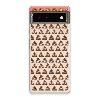 Poop emoji: Google Pixel 6 Transparant Hoesje