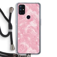 Abstract Painting Pink: OnePlus Nord N10 5G Transparant Hoesje met koord