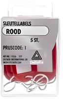 Sleutellabels rood 5st - Deltafix