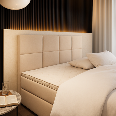 2dekans Hoofdbord Levi 140 x 100 - Beige - (Schade + Niet in originele verpakking - Kans op schade)