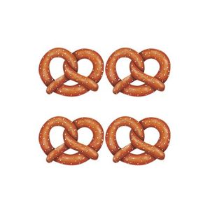 Pretzels Oktoberfest wanddecoratie 4x stuks - papier - van 28 cm