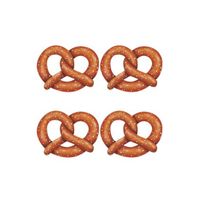 Pretzels Oktoberfest wanddecoratie 4x stuks - papier - van 28 cm