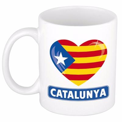 Catalonie / Catalunya hartje beker - keramiek 300 ml - Catalaanse koffie mok Catalonie / Catalunya hartje beker - keramiek 300 ml - Catalaanse koffie mok