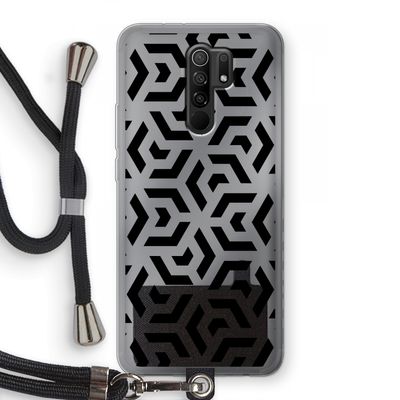 Crazy pattern: Xiaomi Redmi 9 Transparant Hoesje met koord