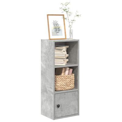 Boekenkast 31x24x77 cm bewerkt hout betongrijs
