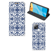 OPPO A15 Smart Cover Flower Blue