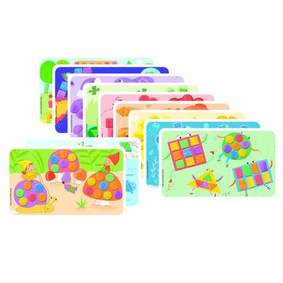 Playmais kaarten versieren vormen & kleuren, 24st.
