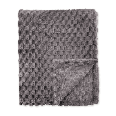 Bedsprei Fluffy Dots - Antraciet - 130x160cm Van Byrklund Microvezel - Dekbed-Discounter.nl