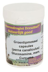 Dierendrogist groenlipmossel met glucosamine / msm / curcuma (150 ST)