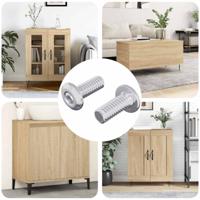 VidaXL Vergrendelingsschroef 2 pcs zilver m6 x 15 mm staal