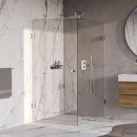 BRAUER Void Carving Douchecabine - 100x140x200cm - draaideur - glascoating - omkeerbaar - helder glas - Chroom GS-VOCC1H100140200CE