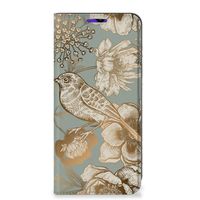 Smart Cover voor Samsung Galaxy A13 (5G) | Samsung Galaxy A04s Vintage Bird Flowers