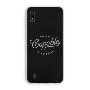 Capable: Samsung Galaxy A10 Transparant Hoesje