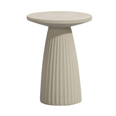 Leen Bakker - Bijzettafel Pascal - 46x34x34 Cm - Magnesiumoxide - Beige