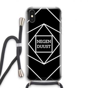 Negenduust geometrisch: iPhone XS Transparant Hoesje met koord