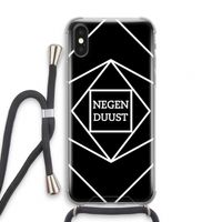 Negenduust geometrisch: iPhone XS Transparant Hoesje met koord