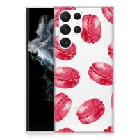 Samsung Galaxy S22 Ultra | Siliconen Case | Pink Macarons