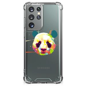 Samsung Galaxy S21 Ultra Stevig Bumper Hoesje Panda Color