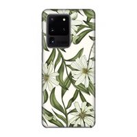 Wit bloemenpatroon: Volledig geprint Samsung Galaxy S20 Ultra Hoesje