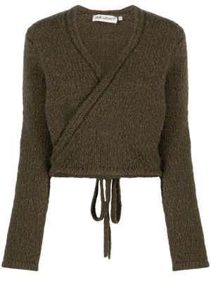 OUR LEGACY cardigan cache-cœur en laine - Vert