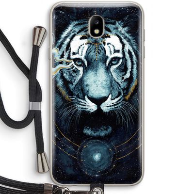 Darkness Tiger: Samsung Galaxy J7 (2017) Transparant Hoesje met koord